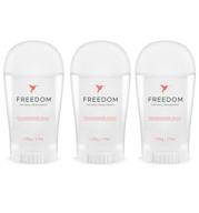 freedom ewg verified 100% natural aluminum free deodorant stick for sensitive skin - cruelty free and highly effective - frankincense peach - 3 pack logo
