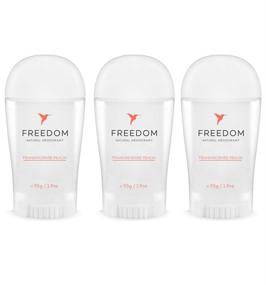 img 1 attached to Freedom EWG Verified 100% Natural Aluminum Free Deodorant Stick for Sensitive Skin - Cruelty Free and Highly Effective - Frankincense Peach - 3 Pack