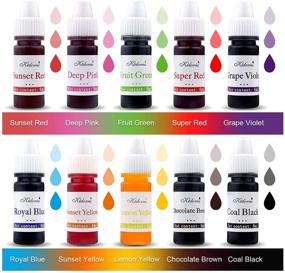 img 2 attached to 🌈 Ktdorns Soap Dye Soap Making Set - 10 Liquid Colors for Soap Coloring: Coal Black, Royal Blue, Chocolate Brown, Lemon Yellow, Fruit Green, Sunset Red, Sunset Yellow, Deep Pink, Super Red, and Grape Violet