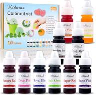🌈 ktdorns soap dye soap making set - 10 liquid colors for soap coloring: coal black, royal blue, chocolate brown, lemon yellow, fruit green, sunset red, sunset yellow, deep pink, super red, and grape violet logo