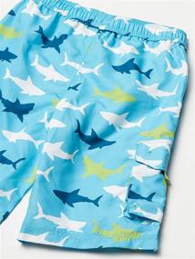 img 2 attached to 🦈 Swim Apparel for Boys: Hatley White Sharks Board Shorts - Perfect for Water Activities