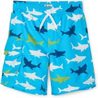 🦈 swim apparel for boys: hatley white sharks board shorts - perfect for water activities logo