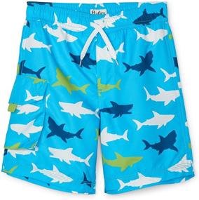 img 4 attached to 🦈 Swim Apparel for Boys: Hatley White Sharks Board Shorts - Perfect for Water Activities