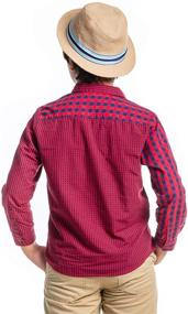 img 3 attached to 👕 M.D.K Boys Long Sleeves Mix Plaid Button Down Shirt with Pocket and Collar