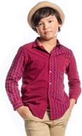 👕 m.d.k boys long sleeves mix plaid button down shirt with pocket and collar logo