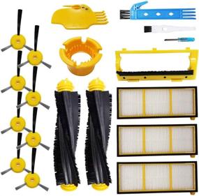 img 4 attached to 🦈 Theresa Hay Replacement Kit for Shark ION Robot RV750, RV720, RV700, RV750C, RV755 | Includes Filter and Brushes | Replaces Part # RVFFK700