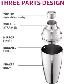 img 1 attached to 🍹 KITESSENSU Bartender Kit with Stand - Cocktail Shaker Set for Drink Mixing - Bar Tools: Martini Shaker, Jigger, Strainer, Mixer Spoon, Muddler, Liquor Pourers, and More - Silver