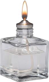 img 4 attached to Enhanced Firefly Aura Petite Square Oil Lamp - Durable Soda Glass - Refillable