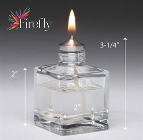 img 3 attached to Enhanced Firefly Aura Petite Square Oil Lamp - Durable Soda Glass - Refillable