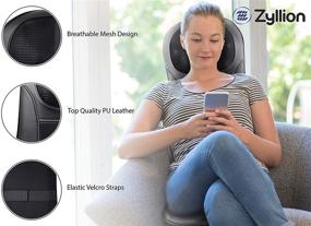 img 1 attached to 🪑 Zyllion Shiatsu Back and Neck Massager Cushion Pad with Soothing Heat Function - Intense Massage with 3 Modes - Chair-Friendly Fit