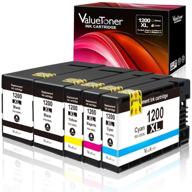 🖨️ valuetoner compatible ink cartridge set for canon pgi-1200xl maxify mb2320 mb2020 mb2350 mb2050 mb2120 mb2720 inkjet printer (2 black, 1 cyan, 1 magenta, 1 yellow, 5-pack) logo