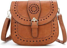 img 4 attached to 👜 Retro Leather Forestfish Women's Handbags & Wallets with Crossbody Shoulder Strap