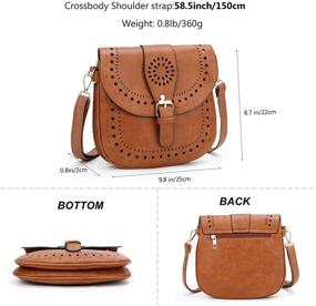 img 3 attached to 👜 Retro Leather Forestfish Women's Handbags & Wallets with Crossbody Shoulder Strap