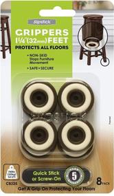 img 4 attached to 🪜 Slipstick CB325 Non Slip Furniture Feet Floor Protectors: Set of 8 Rubber- Grippers for Enhanced Grip - 1-1/4 Inch Round, Chocolate Brown
