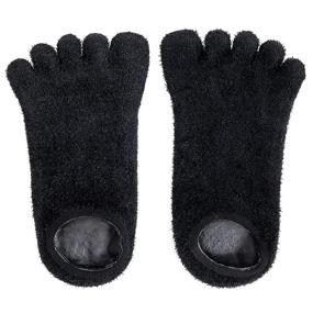 img 2 attached to 🧦 Gel Socks for Toe Separation (Black, US 7-10, 2 Pairs)