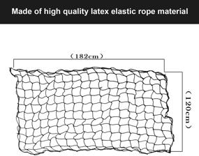 img 3 attached to 🔗 4x6 Сетка для груза для грузовика Пикап Супер-дежурный Внедорожник ATV / UTV RV - Расширяется до 8x12 с 12 прочными стальными карабинами
