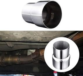 img 1 attached to 🔧 High-Quality EVIL ENERGY 2.5" ID to 3" OD Exhaust Pipe Reducer Adapter - Universal Fit 304 Stainless Steel Construction