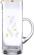 🍾 exquisite lenox holiday gold glass beverage pitcher: elevate your entertaining experience! logo