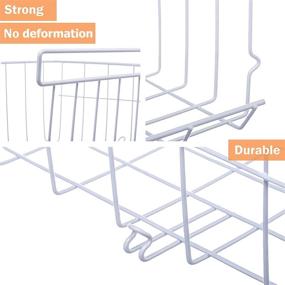 img 2 attached to Lonian Stackable Hanging Basket, 2-Pack: Efficient 📦 Wire Storage for Kitchen, Office, Pantry, Bathroom, Cabinet