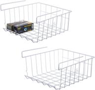 lonian stackable hanging basket, 2-pack: efficient 📦 wire storage for kitchen, office, pantry, bathroom, cabinet логотип