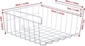 img 3 attached to Lonian Stackable Hanging Basket, 2-Pack: Efficient 📦 Wire Storage for Kitchen, Office, Pantry, Bathroom, Cabinet