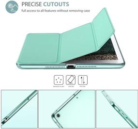 img 2 attached to 📱 ProCase iPad 9.7 Case (Old Model) 2018 iPad 6th Generation / 2017 iPad 5th Generation Case - Ultra Slim Lightweight Stand Case with Semi-Transparent Frosted Back Smart Cover for iPad 9.7 Inch – Refreshing Mint