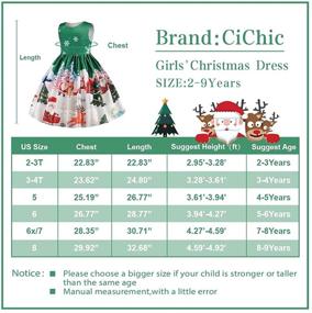 img 1 attached to Cichic Girls Christmas Dresses: Fancy Halloween Christmas Festival Party Dress for 2-9Years Toddler Girls