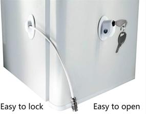 img 3 attached to Secure your Refrigerator and Cabinets with a 1 Pack Refrigerator Lock - Includes 2 Keys and Strong Adhesive for Dorms and Child Safety