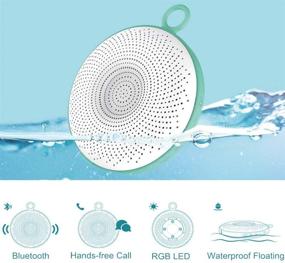 img 1 attached to 🔊 NOWBOTUCH IPX7 Waterproof Outdoor Bluetooth Speakers with Colorful LED Lights for Swimming Pool, Shower, Beach, Bathroom, Pool Party, Boating, Hiking
