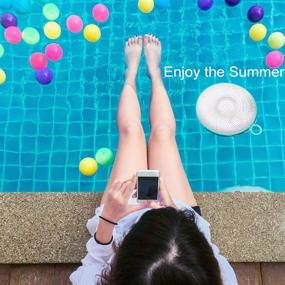 img 3 attached to 🔊 NOWBOTUCH IPX7 Waterproof Outdoor Bluetooth Speakers with Colorful LED Lights for Swimming Pool, Shower, Beach, Bathroom, Pool Party, Boating, Hiking