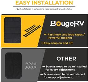 img 1 attached to 🚪 BougeRV RV Door Shade Cover: Foldable, Blackout Sun & Windshield Shade - Oxford Material, Fits Most RV Interior Door Windows - 25" X 16" - Top RV Accessory