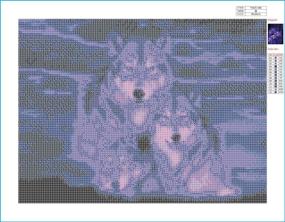 img 3 attached to 🎨 Hrank 5D DIY Diamond Painting Kit: Full Drill Rhinestone Home Décor Craft – Wolves, 35X45CM/14X18inch