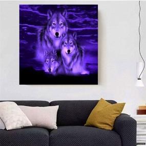 img 1 attached to 🎨 Hrank 5D DIY Diamond Painting Kit: Full Drill Rhinestone Home Décor Craft – Wolves, 35X45CM/14X18inch