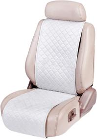 img 4 attached to 🚗 Ivicy Suede Car Seat Cover: Premium & Breathable Front Protector for All Seasons - Universal Fit for Automotive, Van, SUV, Truck - Non-Slip, Soft & Effective - 1 Unit