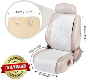 img 2 attached to 🚗 Ivicy Suede Car Seat Cover: Premium & Breathable Front Protector for All Seasons - Universal Fit for Automotive, Van, SUV, Truck - Non-Slip, Soft & Effective - 1 Unit