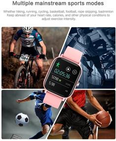img 2 attached to 🤖 Мужские умные часы P10 - Фитнес-трекер с измерением пульса, отслеживанием сна, измерением артериального давления, защитой от воды IPX7, 1,4-дюймовым сенсорным экраном - Совместимы с Android iOS, iPhone Samsung Huawei