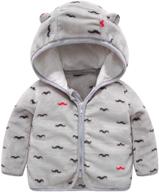 🐻 cute bear ears hooded zipper coral fleece jacket for little kids by voopptaw: fashionable outerwear logo