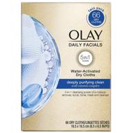 🏻 olay daily facials, purifying cleansing wipes for deep cleanse, 5-in-1 makeup remover, scrub, toner, mask, and cleanser, 66 count logo