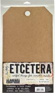 🏷️ stampers anonymous thetc-001 tim holtz etcetera thickboard tags: large, durable & versatile craft supplies logo