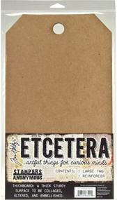 img 1 attached to 🏷️ Stampers Anonymous THETC-001 Tim Holtz Etcetera Thickboard Tags: Large, Durable & Versatile Craft Supplies