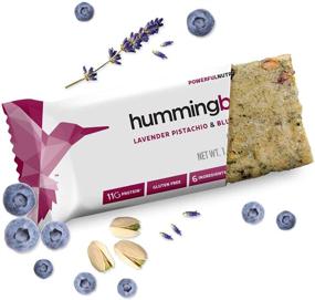 img 2 attached to 🌿 Humming Hemp Protein Bars - Lavender, Pistachio, and Blueberry - 11g Plant Based Protein Snacks - Keto Friendly, Low Carb, Paleo, Gluten-Free, Dairy-Free - 12-Pack