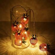 🍎 lovenite apple string lights: waterproof warm white metal fairy lights (20 led) логотип