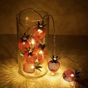 img 4 attached to 🍎 LoveNite Apple String Lights: Waterproof Warm White Metal Fairy Lights (20 LED)