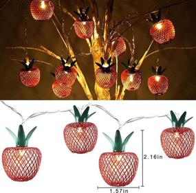 img 2 attached to 🍎 LoveNite Apple String Lights: Waterproof Warm White Metal Fairy Lights (20 LED)