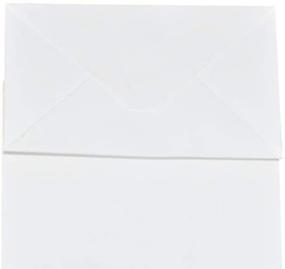 img 2 attached to Pack of 50 Small White Gift Paper Bags with Sturdy Handles - Bagmad Kraft Bags (5.25x3.25x8 inch) - Ideal for Craft, Grocery, Shopping, Retail, Party Favors, Weddings - Bulk Sacks (White, 50pcs)