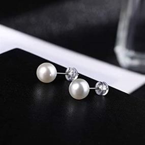 img 1 attached to Jugalstar Pearl Stud Earrings: Hypoallergenic 4mm-12mm Freshwater 🌸 Pearl Ear Rings for Women - Perfect Bridesmaids Gifts