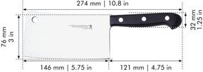 img 2 attached to HENCKELS 6-Inch Meat Cleaver: Sleek Black Stainless Steel, Efficient and Durable - Model 31134-161