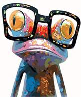 🐸 nyebs 5d diy diamond painting kit: full drill animal funny sunglasses frog rhinestone embroidery for wall decoration 10x12 inches - perfect for adults and children logo