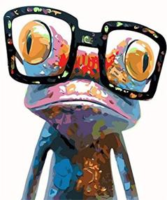 img 4 attached to 🐸 NYEBS 5D DIY Diamond Painting Kit: Full Drill Animal Funny Sunglasses Frog Rhinestone Embroidery for Wall Decoration 10X12 inches - Perfect for Adults and Children