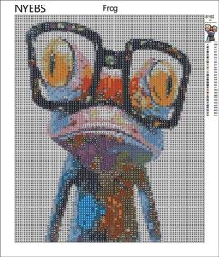 img 3 attached to 🐸 NYEBS 5D DIY Diamond Painting Kit: Full Drill Animal Funny Sunglasses Frog Rhinestone Embroidery for Wall Decoration 10X12 inches - Perfect for Adults and Children